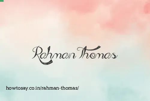 Rahman Thomas
