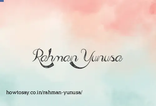 Rahman Yunusa