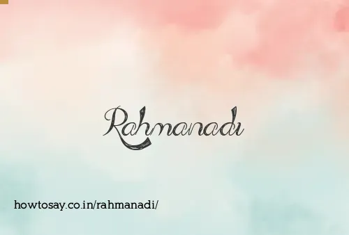 Rahmanadi