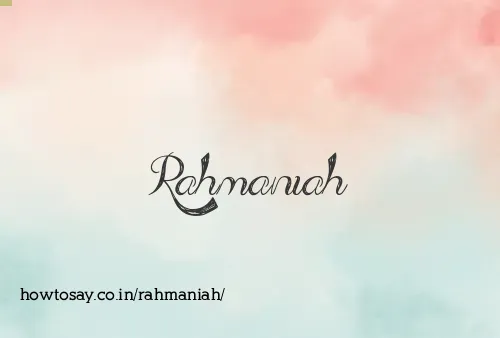 Rahmaniah