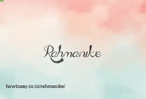 Rahmanike