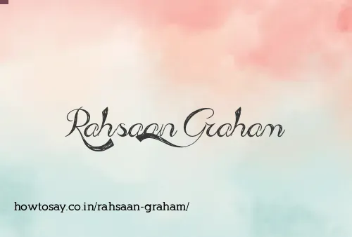 Rahsaan Graham