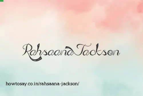 Rahsaana Jackson