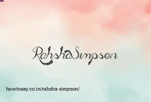 Rahsha Simpson