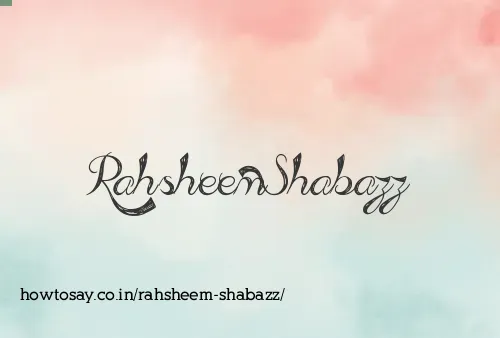Rahsheem Shabazz