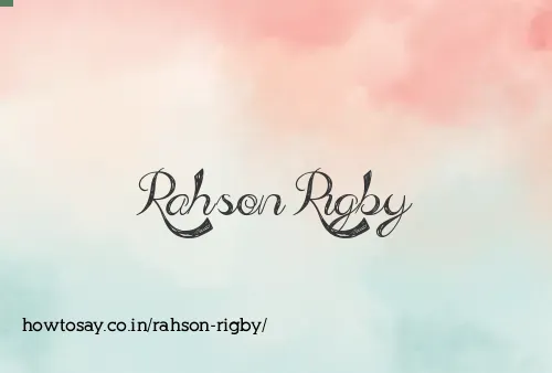 Rahson Rigby