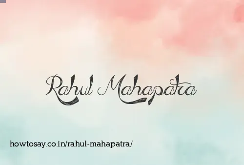 Rahul Mahapatra