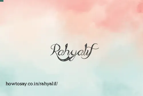 Rahyalif