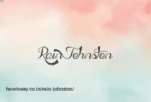 Rain Johnston