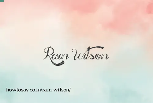 Rain Wilson