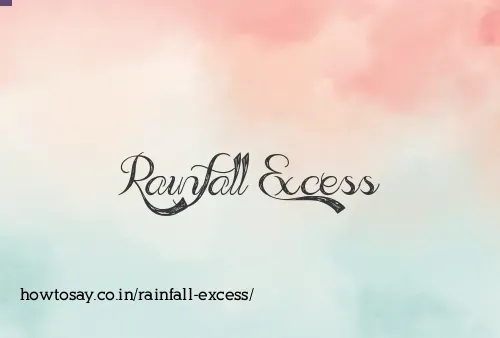 Rainfall Excess