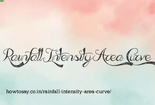 Rainfall Intensity Area Curve