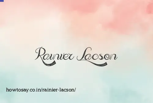 Rainier Lacson