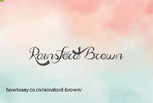 Rainsford Brown