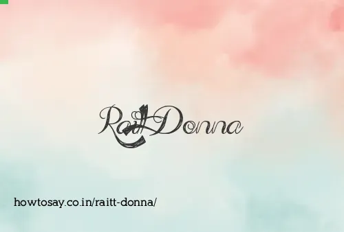 Raitt Donna