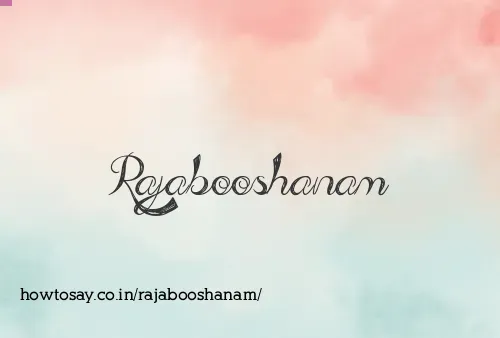 Rajabooshanam