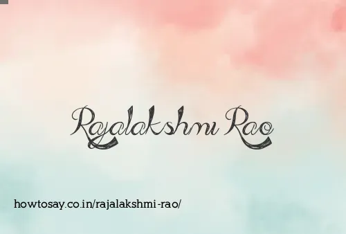Rajalakshmi Rao