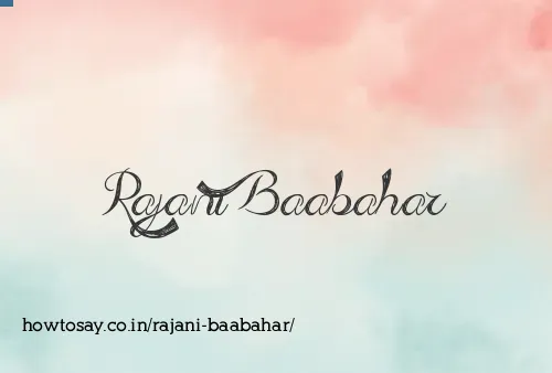 Rajani Baabahar