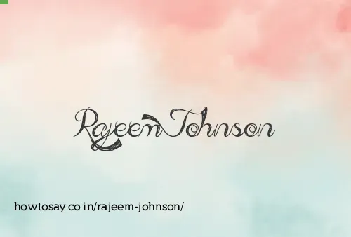Rajeem Johnson
