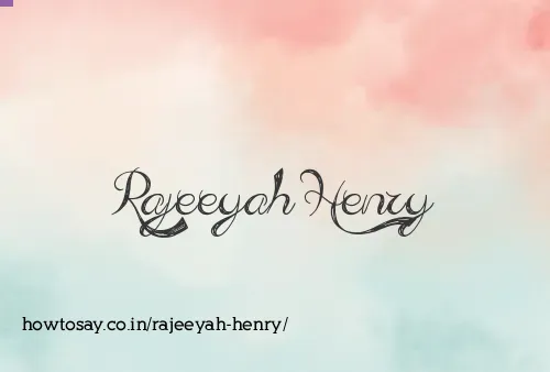 Rajeeyah Henry