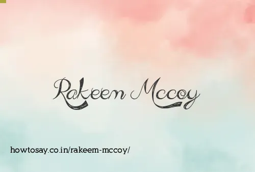 Rakeem Mccoy