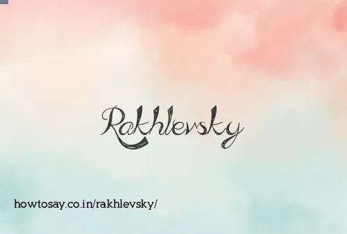 Rakhlevsky