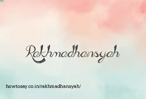Rakhmadhansyah