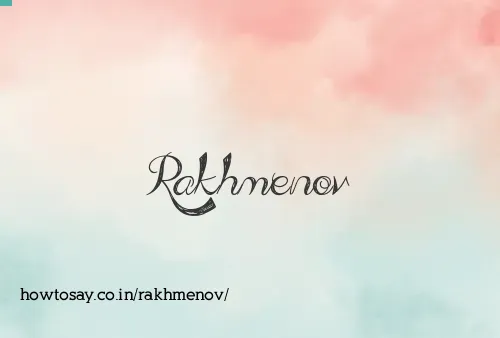 Rakhmenov