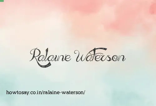 Ralaine Waterson