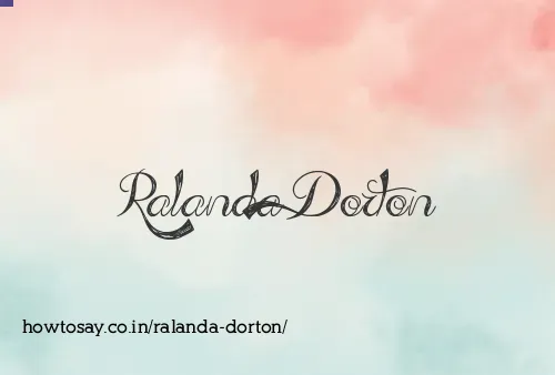 Ralanda Dorton