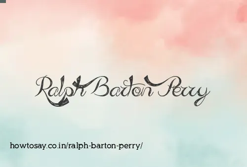 Ralph Barton Perry