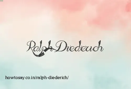 Ralph Diederich