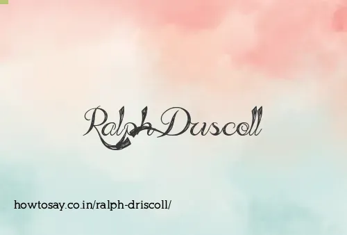 Ralph Driscoll