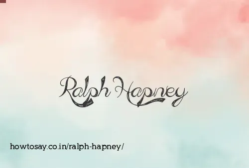 Ralph Hapney