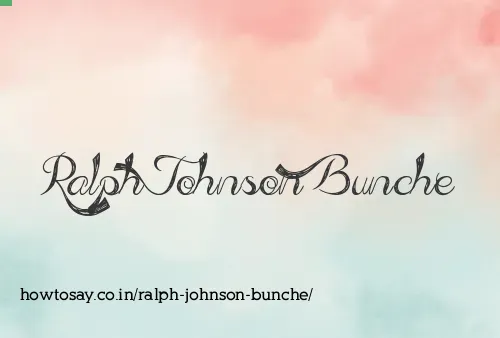 Ralph Johnson Bunche