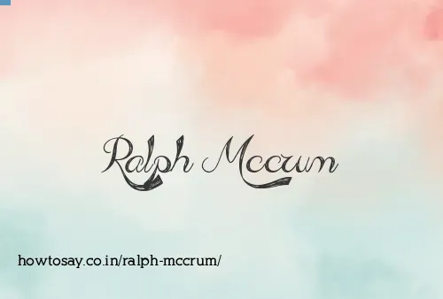 Ralph Mccrum
