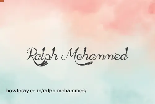 Ralph Mohammed