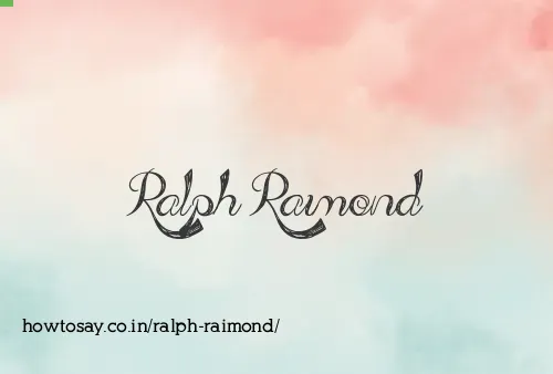 Ralph Raimond