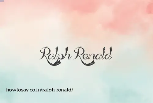 Ralph Ronald
