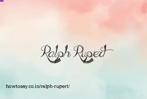 Ralph Rupert
