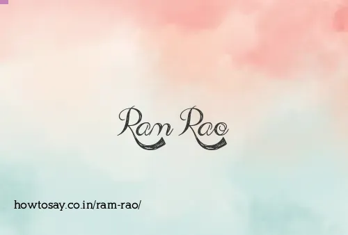 Ram Rao