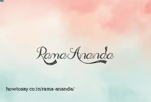 Rama Ananda