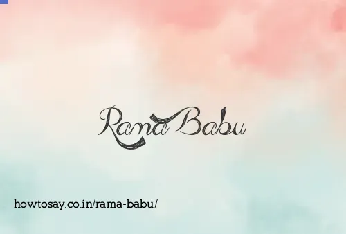 Rama Babu