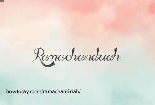 Ramachandriah