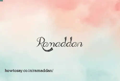 Ramaddan