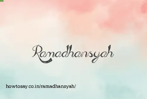 Ramadhansyah