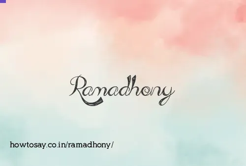 Ramadhony