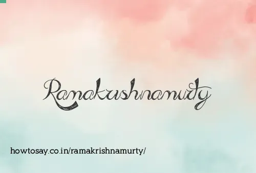 Ramakrishnamurty