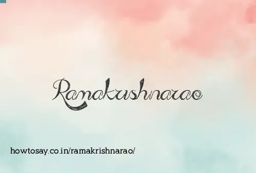 Ramakrishnarao