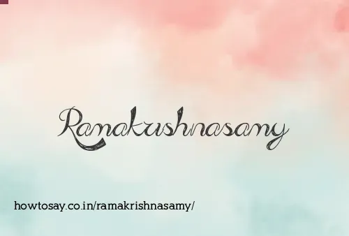Ramakrishnasamy